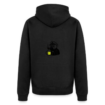 Capitaine Beer Dog - Veste à capuche bio Premium Unisexe - noir - Dos - Nico (187cm)
