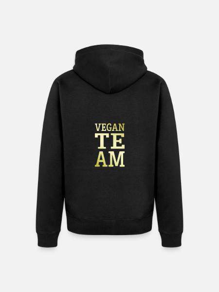 Vegan Team - Unisex Premium Organic Zip Hoodie - black