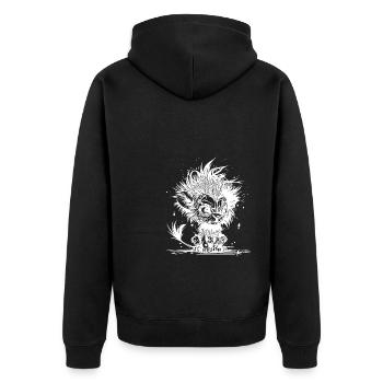 Câlins petits méchants enfants lion à crinière - Veste à capuche bio Premium Unisexe - noir - Dos - Nico (187cm)