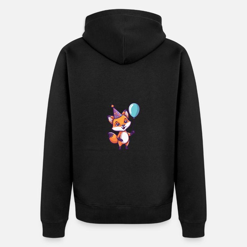 Bande dessinée d’anniversaire Fox - Veste à capuche bio Premium Unisexe - noir