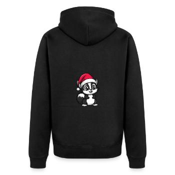 Skunk Noël mignon - Veste à capuche bio Premium Unisexe - noir - Dos - Nico (187cm)