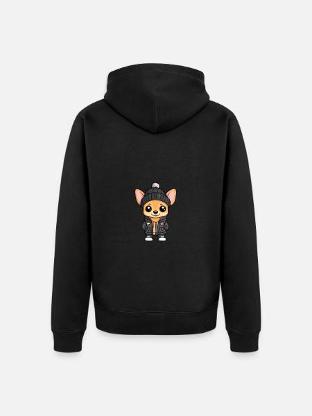 Chihuahua Dog Stylish - Unisex Premium Organic Zip Hoodie - black