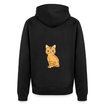 Chat tigré - Veste à capuche bio Premium Unisexe - noir - Dos - Nico (187cm)