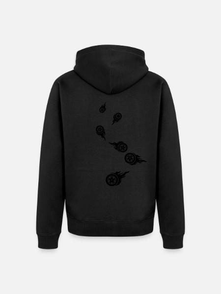 Tires fire - Unisex Premium Organic Zip Hoodie - black