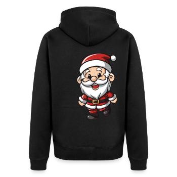 Père Noël Noël Père Noël - Veste à capuche bio Premium Unisexe - noir - Dos - Nico (187cm)