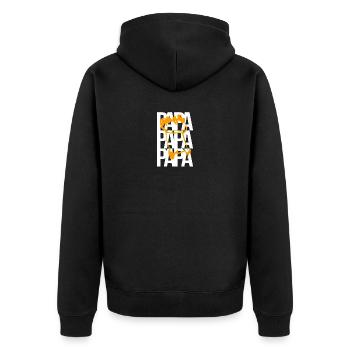 DAD and Child's Drawing - Unisex Premium Organic Zip Hoodie - black - Back - Nico (187cm)