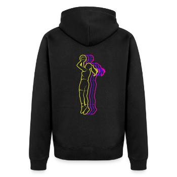 Basketteuses - Veste à capuche bio Premium Unisexe - noir - Dos - Nico (187cm)