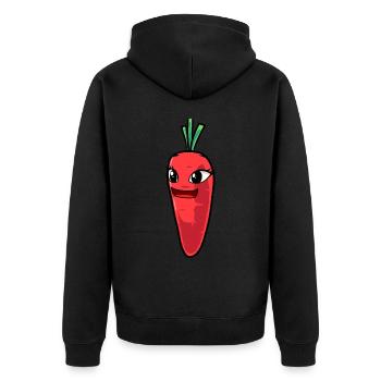 Gemüse Mohrrübe Rüben Rübe Gärtner Garten - Unisex Premium Bio Zip Hoodie - Schwarz - Hinten - Nico (187cm)