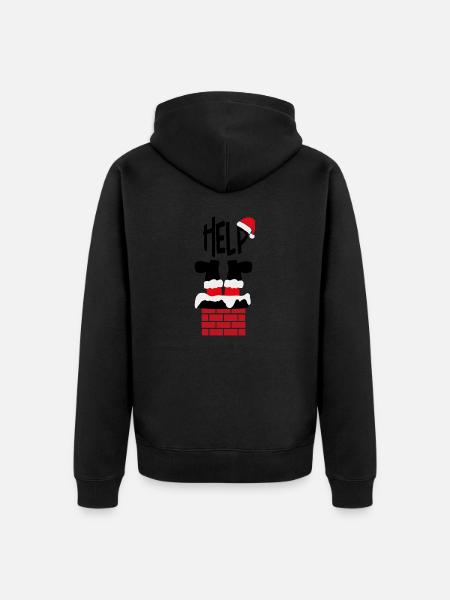 Père Noël - HELP - Veste à capuche bio Premium Unisexe - noir