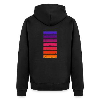 Barre multicolore - Veste à capuche bio Premium Unisexe - noir - Dos - Nico (187cm)