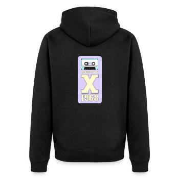 1968 Generation X Rock n Roll - Unisex Premium Organic Zip Hoodie - black - Back - Nico (187cm)
