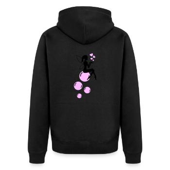 Bulles de savon de fée 01 - Veste à capuche bio Premium Unisexe - noir - Dos - Nico (187cm)