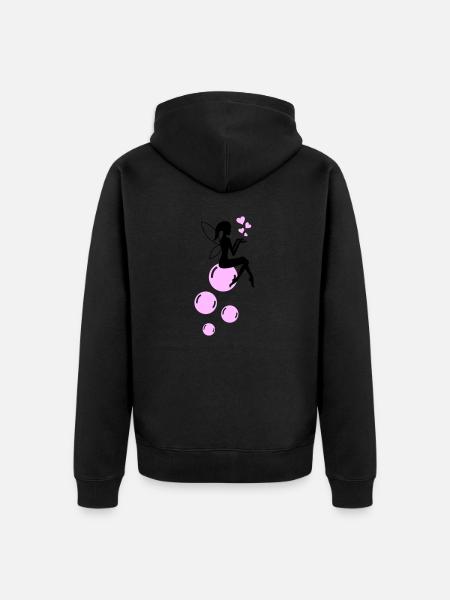 Fairy Soap Bubbles 01 - Unisex Premium Organic Zip Hoodie - black