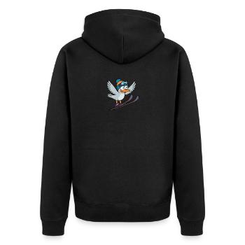 Hiver Seagull Ski Hat Bonnet Ski Saut Vol Montagne - Veste à capuche bio Premium Unisexe - noir - Dos - Nico (187cm)