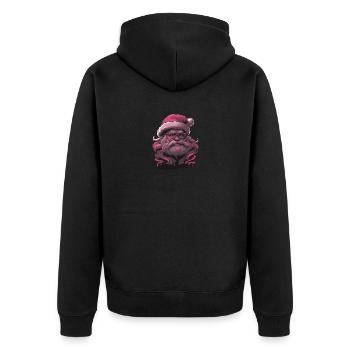 Merry Pinkmas Pink Christmas Xmas merry christmas - Unisex Premium Organic Zip Hoodie - black - Back - Nico (187cm)