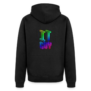 IT GUY | Nerd | | Computers Computer science - Unisex Premium Organic Zip Hoodie - black - Back - Nico (187cm)