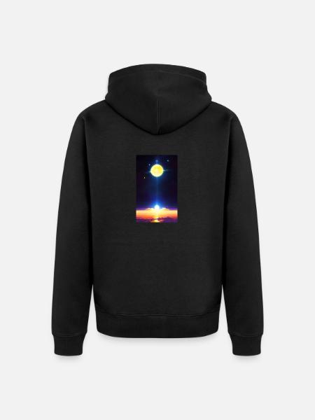 Solar System | Planets | Space | Star - Unisex Premium Organic Zip Hoodie - black