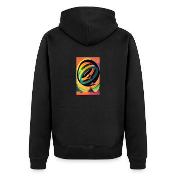 Solar System | Planets | Space | Star - Unisex Premium Organic Zip Hoodie - black - Back - Nico (187cm)