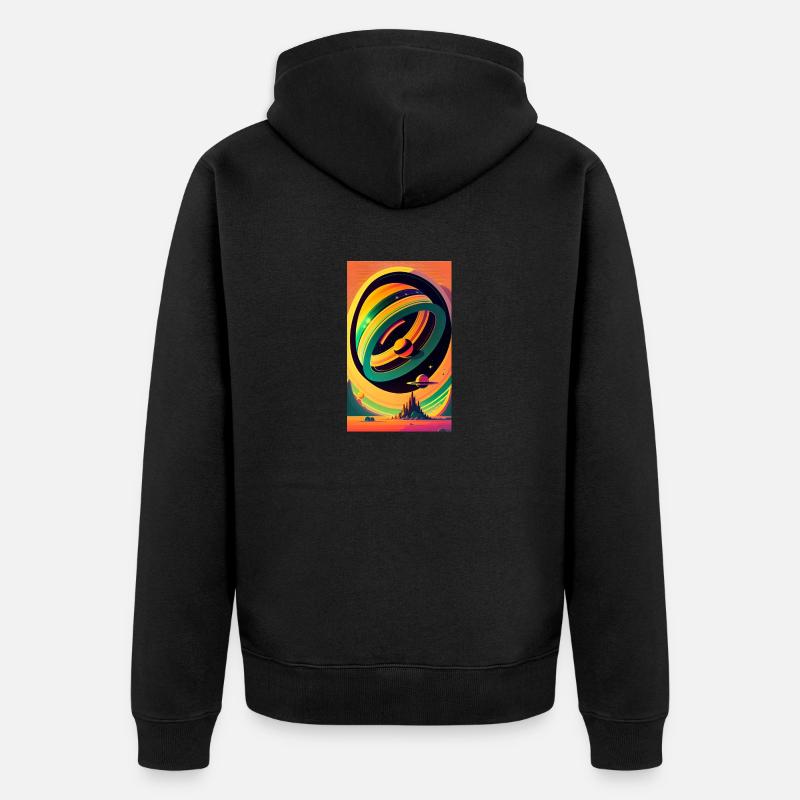 Système solaire | Planètes | Espace | Étoile - Veste à capuche bio Premium Unisexe - noir