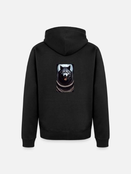 Werwolf | Wolf | Fabelwesen | Monster | Mystisch - Unisex Premium Bio Zip Hoodie - Schwarz
