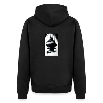 Extraterrestre | OVNI | Vaisseau spatial | PAU | étranger - Veste à capuche bio Premium Unisexe - noir - Dos - Nico (187cm)