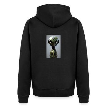 Extraterrestre | OVNI | Vaisseau spatial | PAU | étranger - Veste à capuche bio Premium Unisexe - noir - Dos - Nico (187cm)