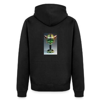 Alien | UFO | Spaceship | UAP | alien - Unisex Premium Organic Zip Hoodie - black - Back - Nico (187cm)
