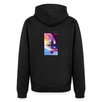 Extraterrestre | OVNI | Vaisseau spatial | PAU | étranger - Veste à capuche bio Premium Unisexe - noir - Dos - Nico (187cm)