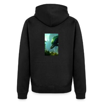 Extraterrestre | OVNI | Vaisseau spatial | PAU | étranger - Veste à capuche bio Premium Unisexe - noir - Dos - Nico (187cm)