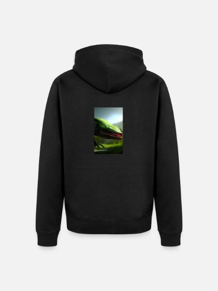 Alien | UFO | Spaceship | UAP | alien - Unisex Premium Organic Zip Hoodie - black