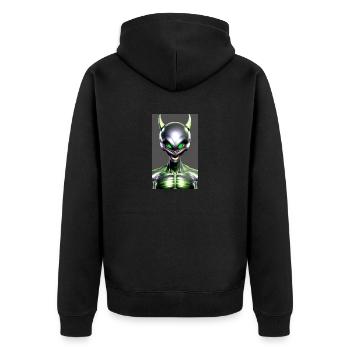 Extraterrestre | OVNI | Vaisseau spatial | PAU | étranger - Veste à capuche bio Premium Unisexe - noir - Dos - Nico (187cm)