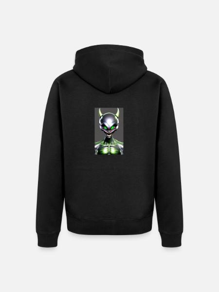 Ulkomaalainen | UFO | Avaruusalus | UAP | ulkomaalainen - Premium unisex luomu-huppari vetoketjulla - musta
