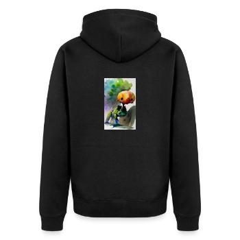 Extraterrestre | OVNI | Vaisseau spatial | PAU | étranger - Veste à capuche bio Premium Unisexe - noir - Dos - Nico (187cm)