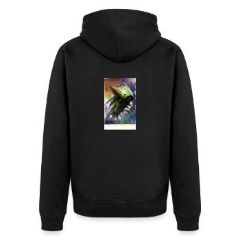 Extraterrestre | OVNI | Vaisseau spatial | PAU | étranger - Veste à capuche bio Premium Unisexe - noir - Dos - Nico (187cm)