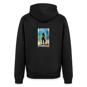 Extraterrestre | OVNI | Vaisseau spatial | PAU | étranger - Veste à capuche bio Premium Unisexe - noir - Dos - Nico (187cm)