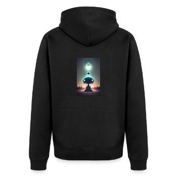 Extraterrestre | OVNI | Vaisseau spatial | PAU | étranger - Veste à capuche bio Premium Unisexe - noir - Dos - Nico (187cm)
