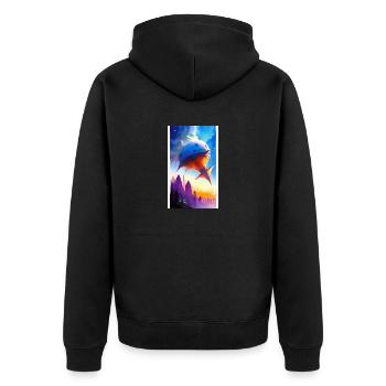 Extraterrestre | OVNI | Vaisseau spatial | PAU | étranger - Veste à capuche bio Premium Unisexe - noir - Dos - Nico (187cm)