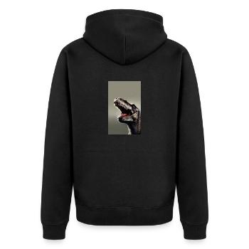 Dinosaures | T-Rex | Tyrannosaure - Veste à capuche bio Premium Unisexe - noir - Dos - Nico (187cm)