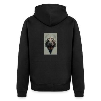 Dinosaures | T-Rex | Tyrannosaure - Veste à capuche bio Premium Unisexe - noir - Dos - Nico (187cm)
