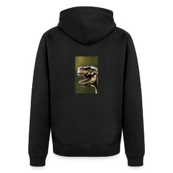 Dinosaures | T-Rex | Tyrannosaure - Veste à capuche bio Premium Unisexe - noir - Dos - Nico (187cm)