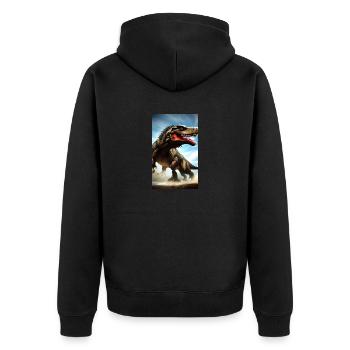 Dinosaures | T-Rex | Tyrannosaure - Veste à capuche bio Premium Unisexe - noir - Dos - Nico (187cm)