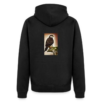 Aigle | Oiseaux | Liberté | Animaux - Veste à capuche bio Premium Unisexe - noir - Dos - Nico (187cm)