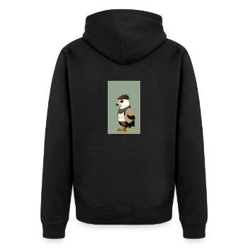 Aigle | Oiseaux | Liberté | Animaux - Veste à capuche bio Premium Unisexe - noir - Dos - Nico (187cm)