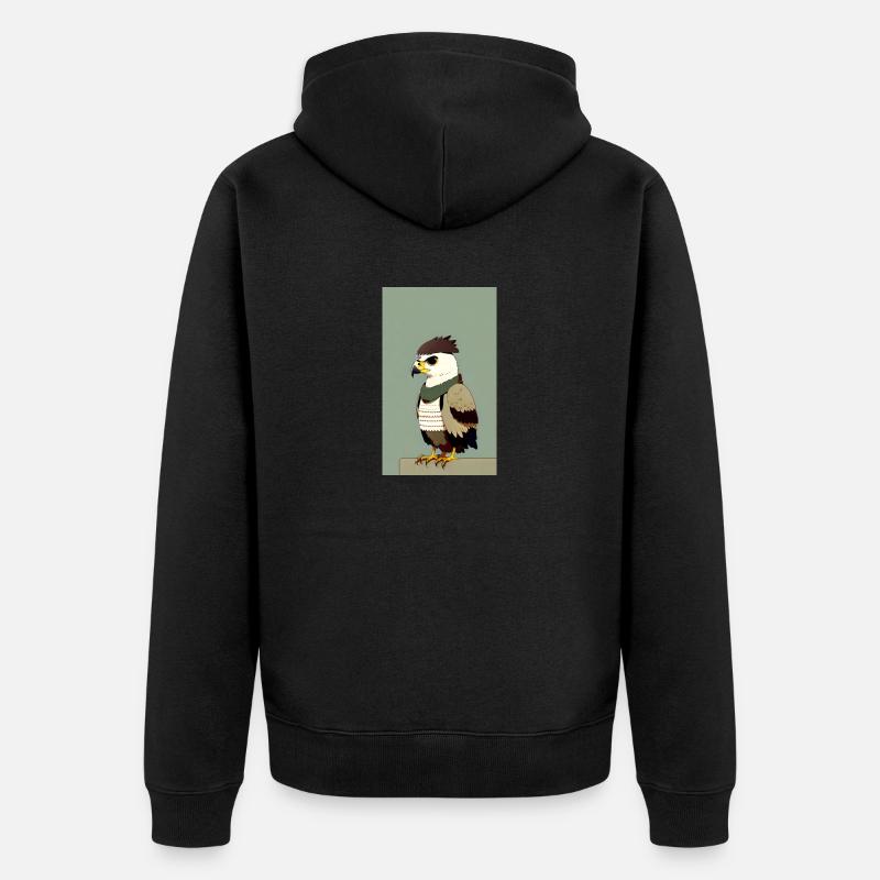 Aigle | Oiseaux | Liberté | Animaux - Veste à capuche bio Premium Unisexe - noir