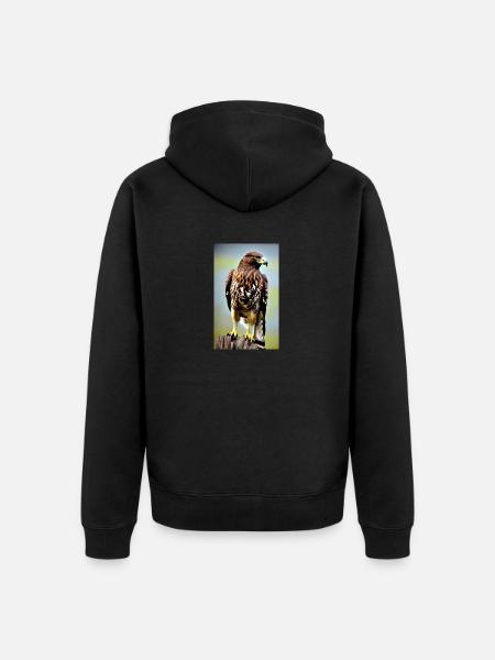 Eagle | Birds | Freedom | Animals - Unisex Premium Organic Zip Hoodie - black