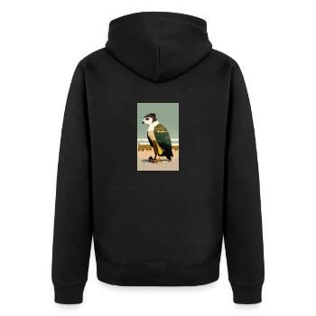 Aigle | Oiseaux | Liberté | Animaux - Veste à capuche bio Premium Unisexe - noir - Dos - Nico (187cm)
