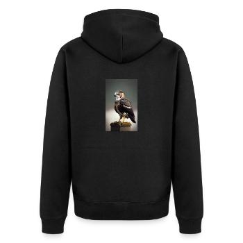 Aigle | Oiseaux | Liberté | Animaux - Veste à capuche bio Premium Unisexe - noir - Dos - Nico (187cm)