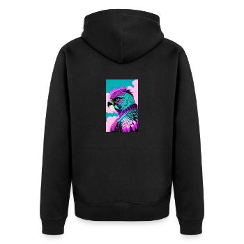 Aigle | Oiseaux | Liberté | Animaux - Veste à capuche bio Premium Unisexe - noir - Dos - Nico (187cm)