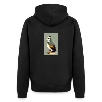 Aigle | Oiseaux | Liberté | Animaux - Veste à capuche bio Premium Unisexe - noir - Dos - Nico (187cm)