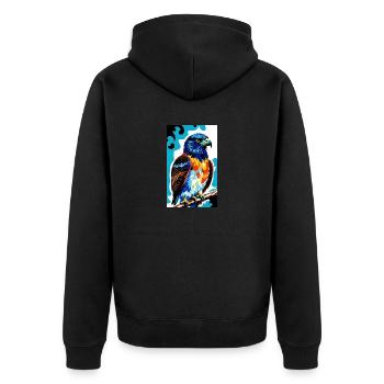 Aigle | Oiseaux | Liberté | Animaux - Veste à capuche bio Premium Unisexe - noir - Dos - Nico (187cm)